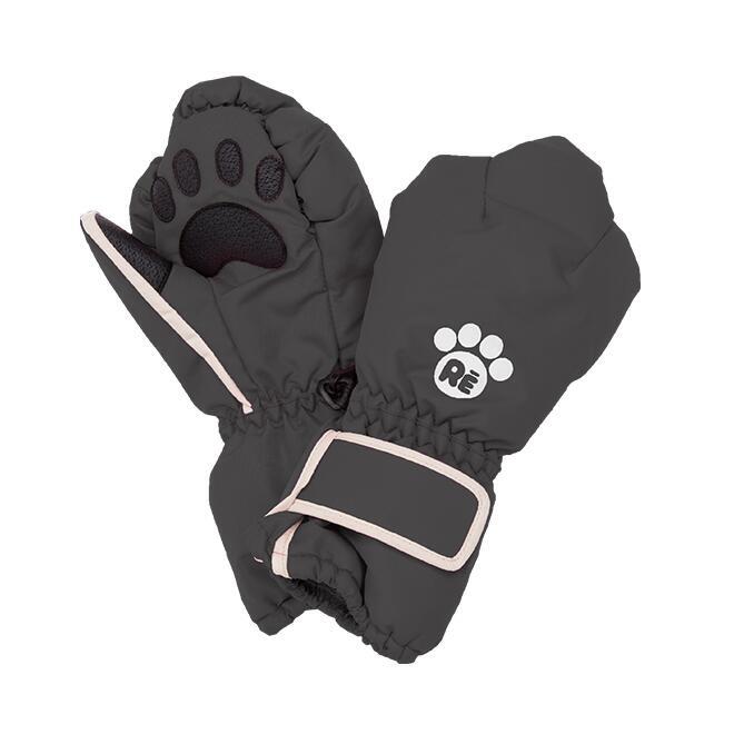 兒童滑雪板防水防風閃光手套 - 黑色