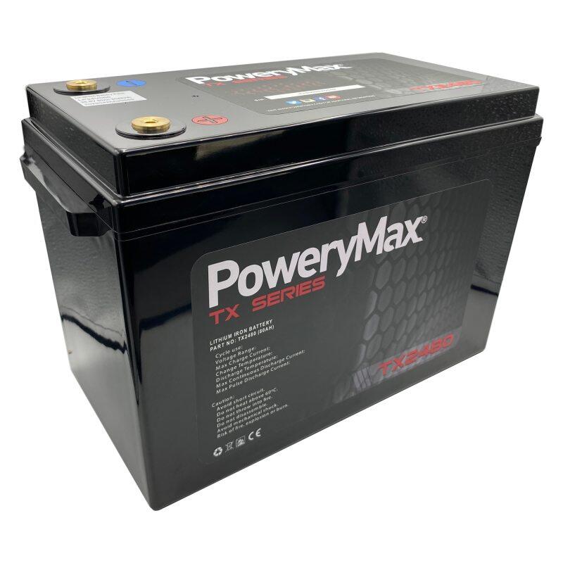 Bateria portátil PoweryMax TX2480Ah. Bateria de lítio de última geração.
