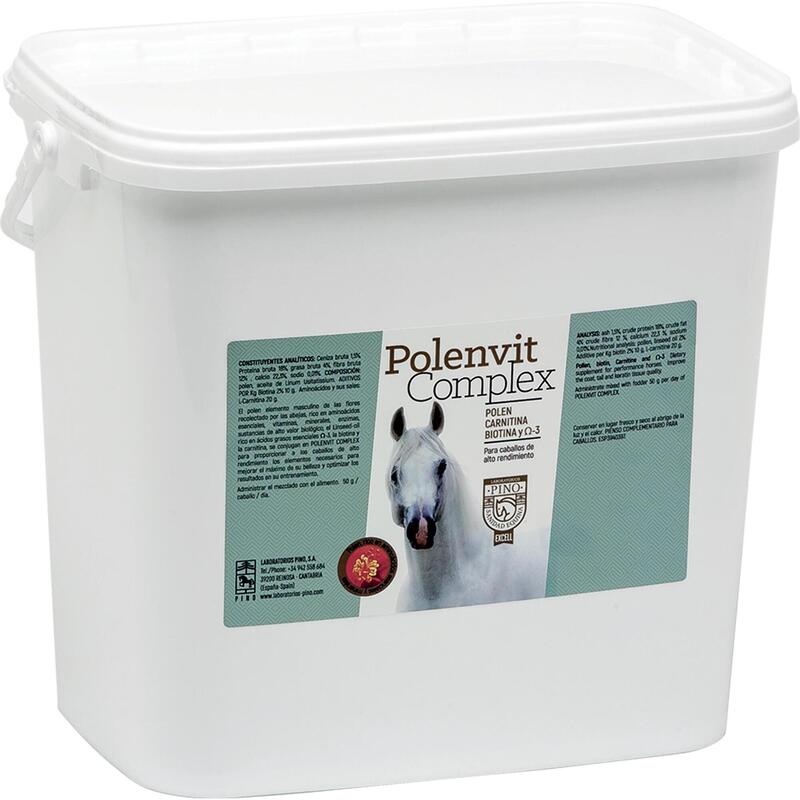 Suplemento de polen y vitaminas para caballos. Lab Pino. Equilibrio orgánico.