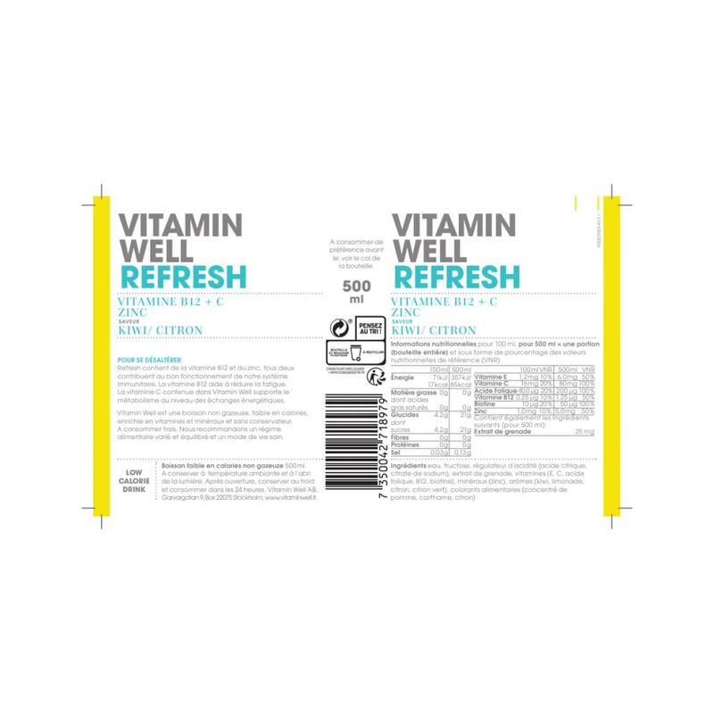 Pack de Vitamin well refresh (12X500ml)