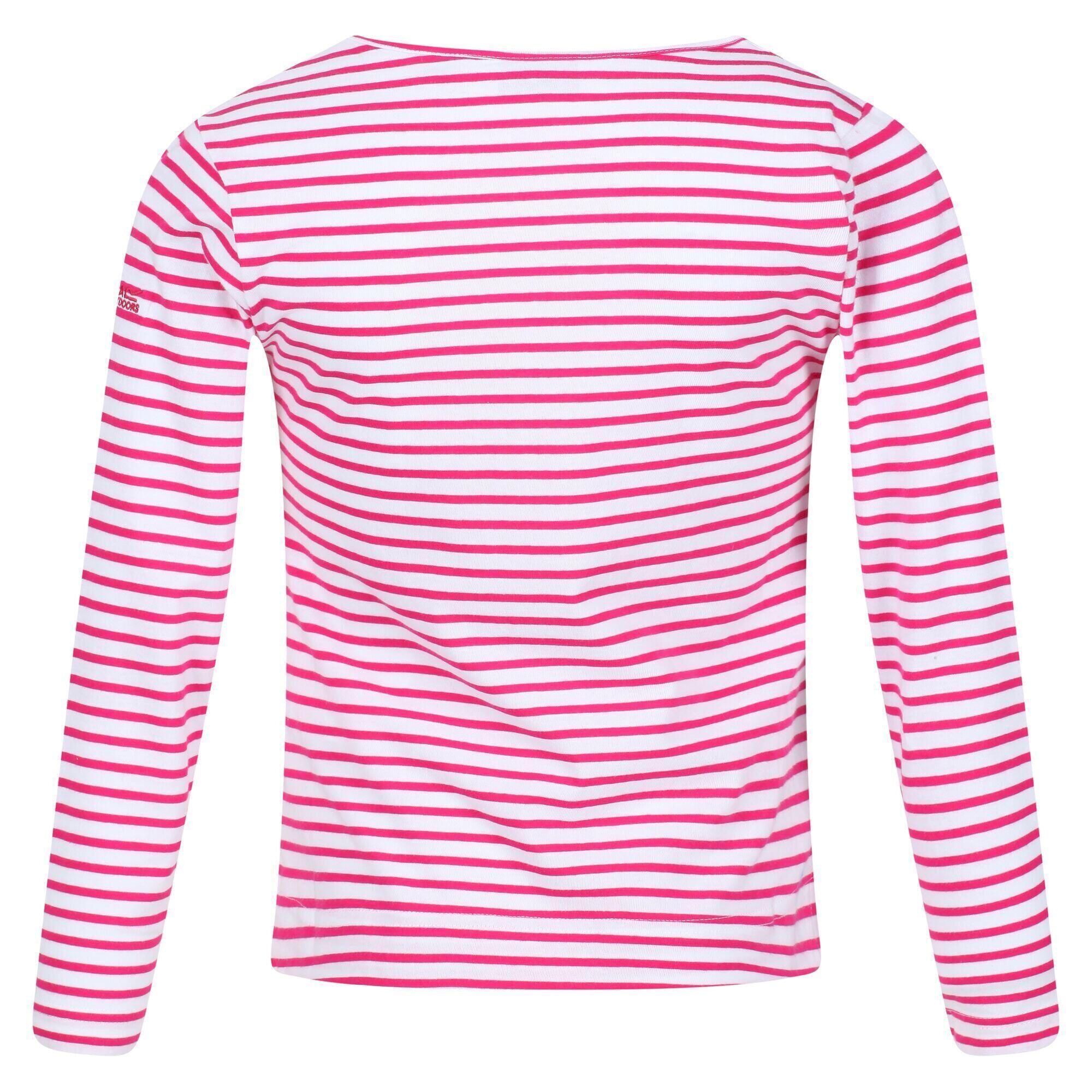 Childrens/Kids Clarabee Striped LongSleeved TShirt (Pink Fusion) 2/5