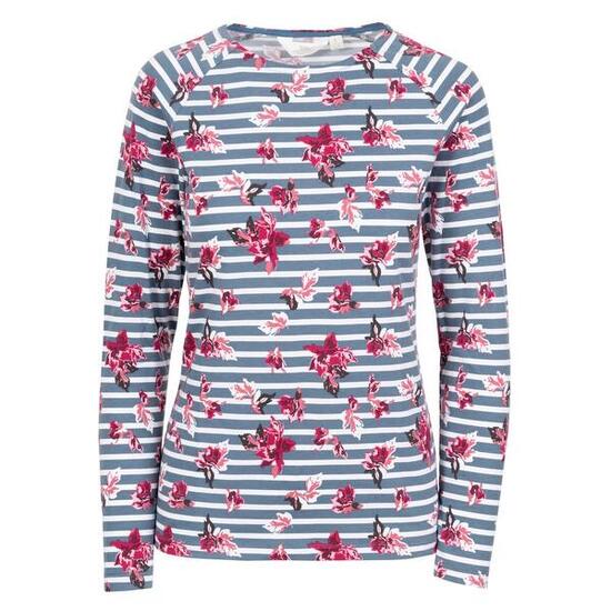 Haut Manches Longues Motif/style Floral DELLINI Femme (Étain / Rose / Blanc À