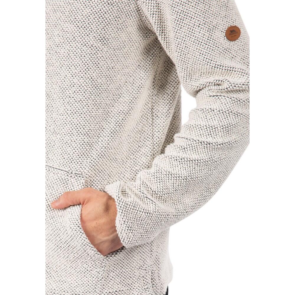 Felpa Con Cappuccio E Zip Intera Uomo Trespass Scawton Bianco Spento Marna 3/5