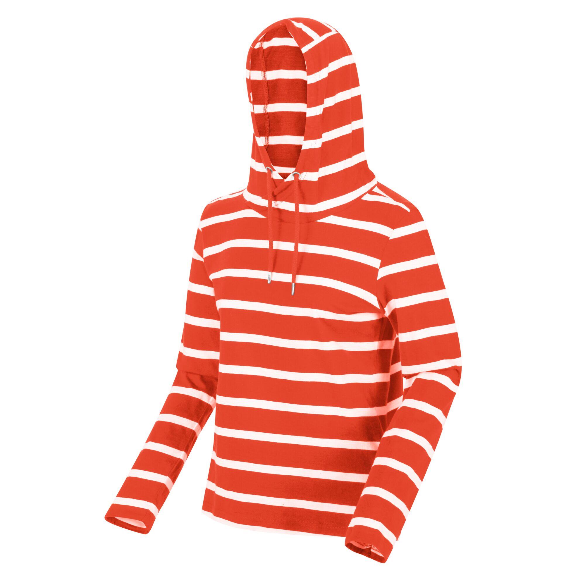 Womens/Ladies Maelys Stripe Hoodie (Crayon/White) 4/5