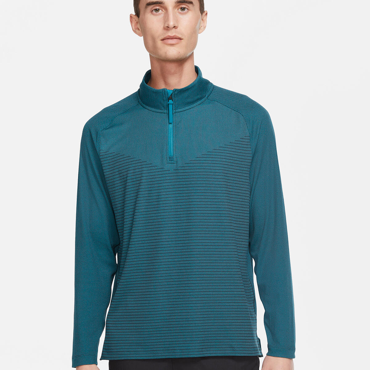 Mens Vapor Half Zip Top (Bright Spruce/Obsidian Blue/Black) 2/4