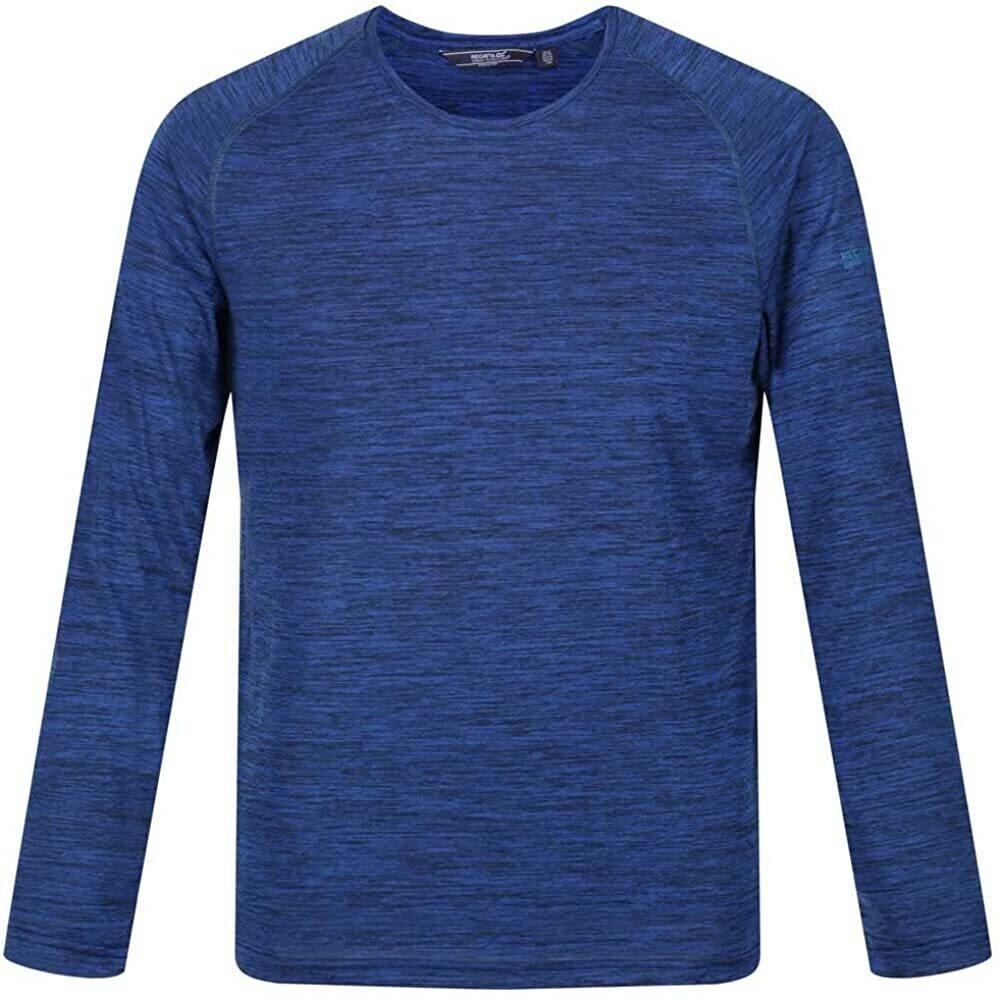 T-shirt homme côtelé manches longues col tunisien avec broderie
