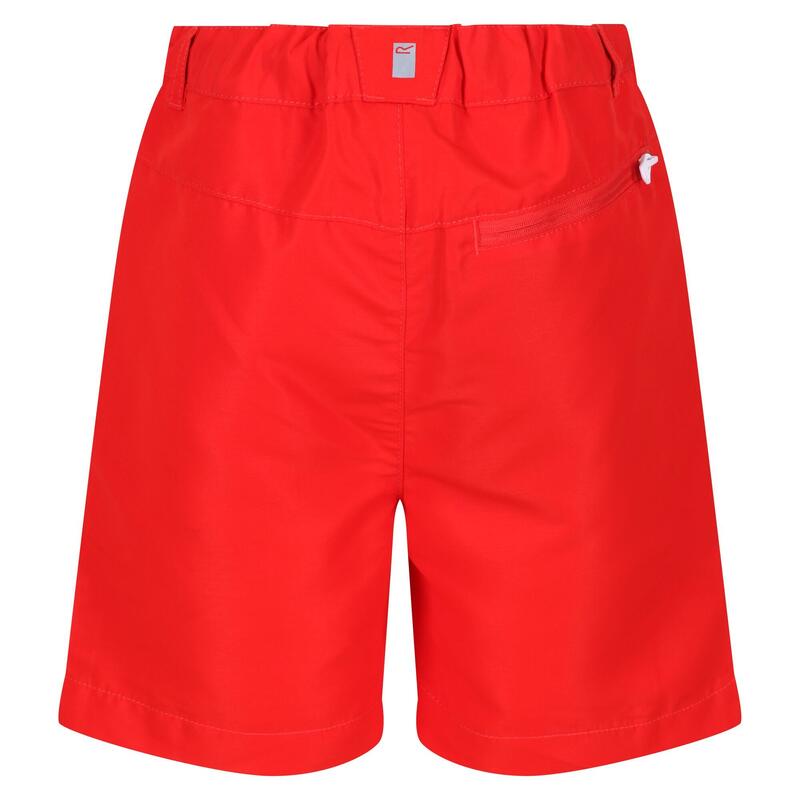 Pantalones Cortos Sorcer II Diseño Montaña para Niños/Niñas Rojo Fuego, Gris