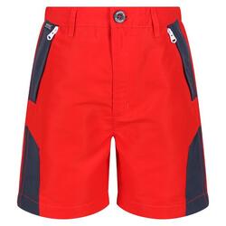 Pantalones Cortos Sorcer II Diseño Montaña para Niños/Niñas Rojo Fuego, Gris