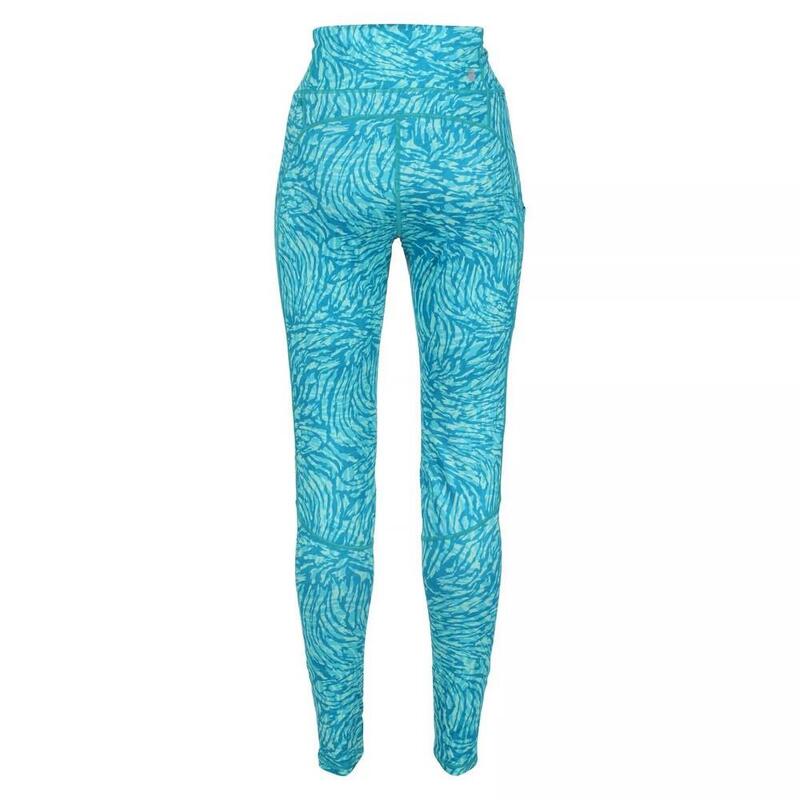 Dames Holeen II Legging met dierenprint (Emailleblauw)