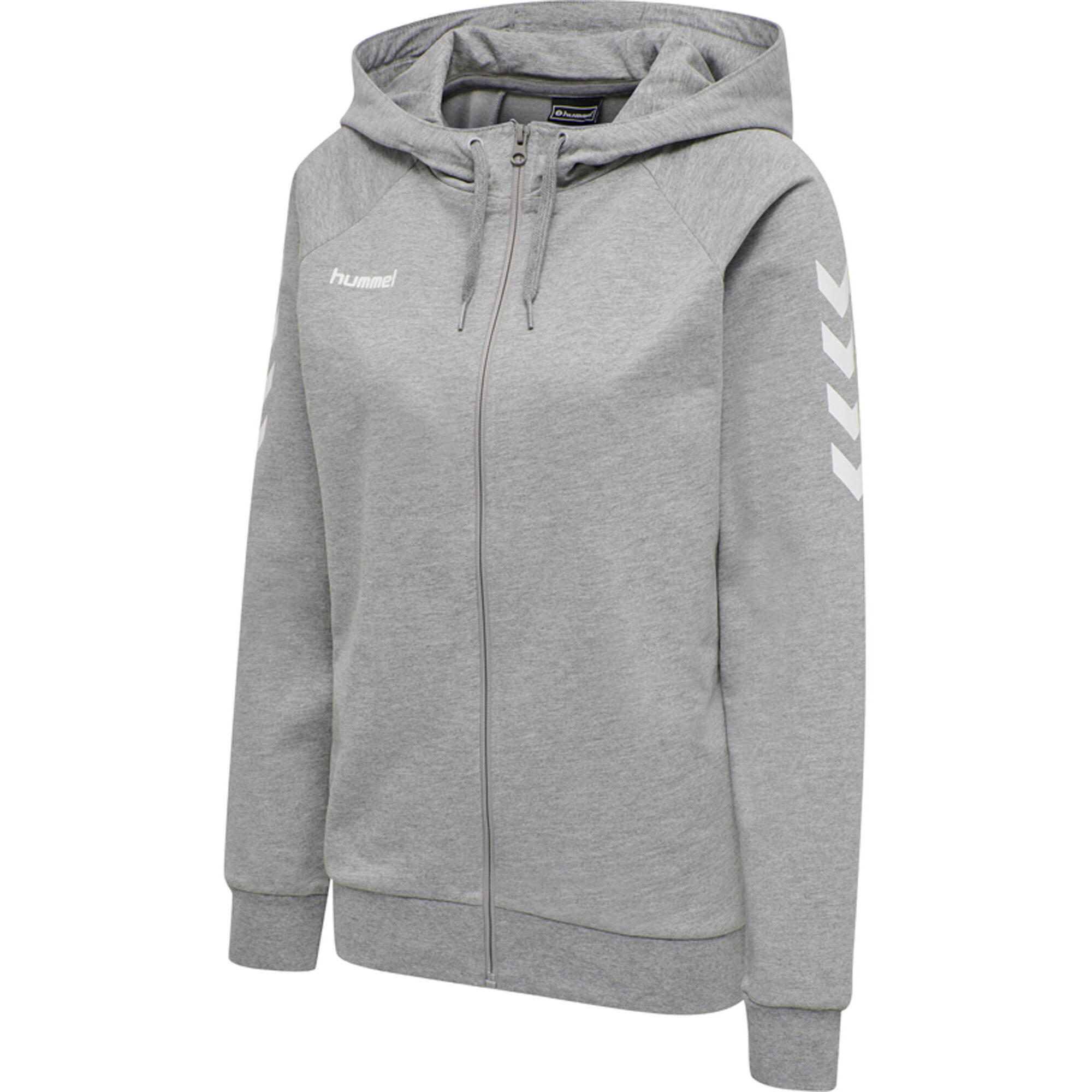 Giacca zip a donna con cappuccio Hummel hmlGO cotton 4/7
