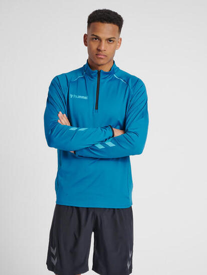 Demie-Fermeture Éclair Zip Sweat-Shirt Hmlauthentic Homme