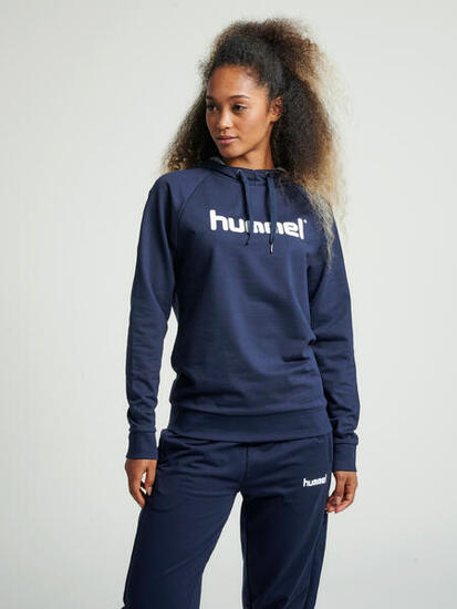 Bluza sportowa z kapturem damska Hummel Go Cotton Logo Hoodie Woman