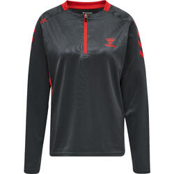 Halve Rits Hoodie Hmlaction Multisport Dames HUMMEL