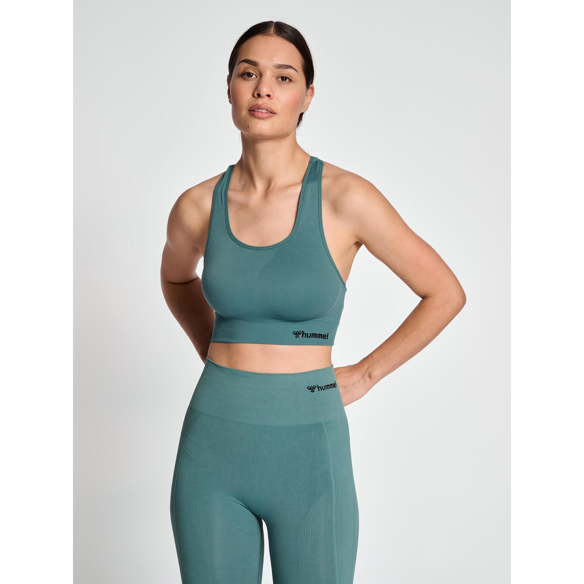 Hummel - Enfiler Top Hmltif Entraînement Femme Hummel - Brassière - Bleu|vert - 36 Xs - Decathlon