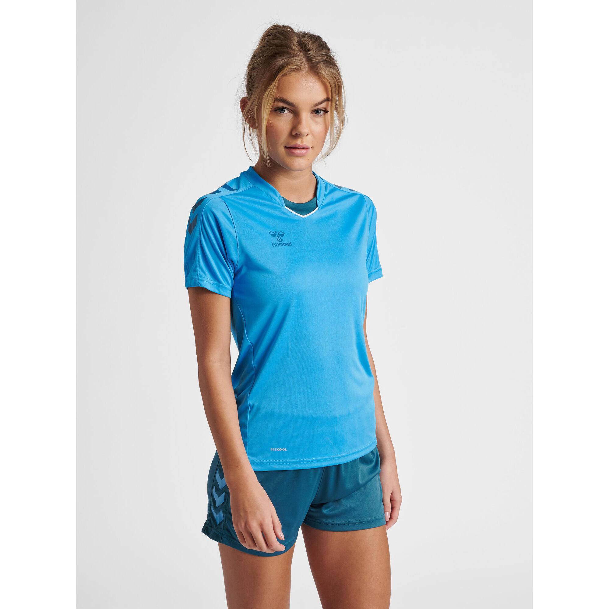 Hummel - Enfiler T-shirt Hmlcore Femme Hummel - Maillot Manches Courtes - Bleu - 40 M - Decathlon