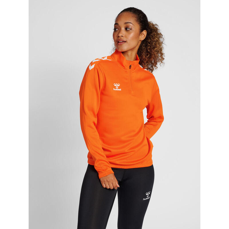 Sweatshirt Mit Kurzem Reißverschluss Damen