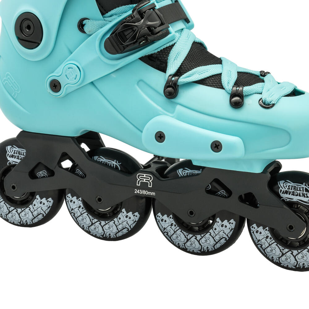 FR 1 80 UNISEX INLINE FITNESS, FREESTYLE & FREERIDE SKATES – LIGHT BLUE 3/5