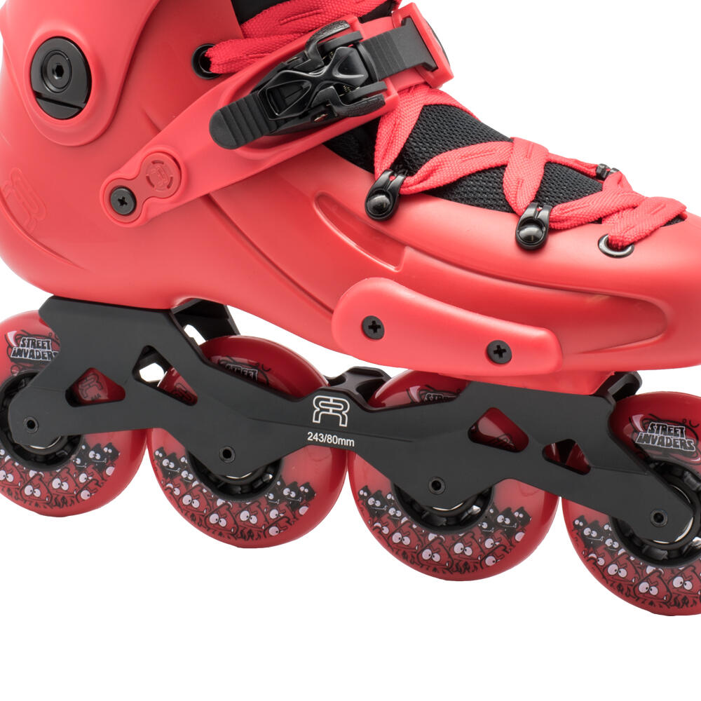 FR 1 80 UNISEX INLINE FITNESS, FREESTYLE & FREERIDE SKATES – RED 3/5