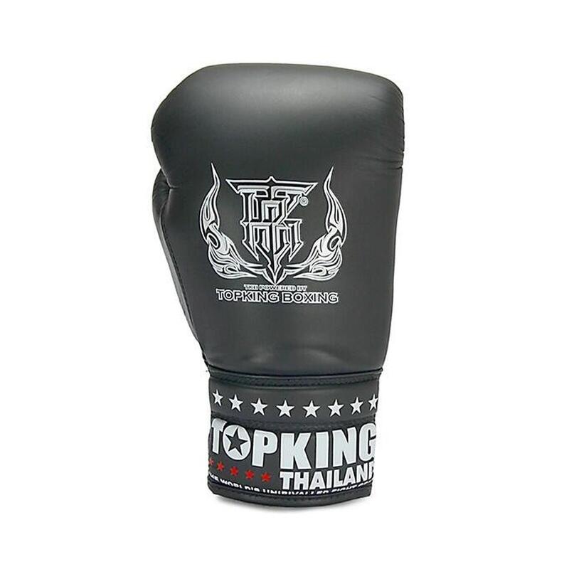 Luvas de boxe Top King Super Competition em couro negro