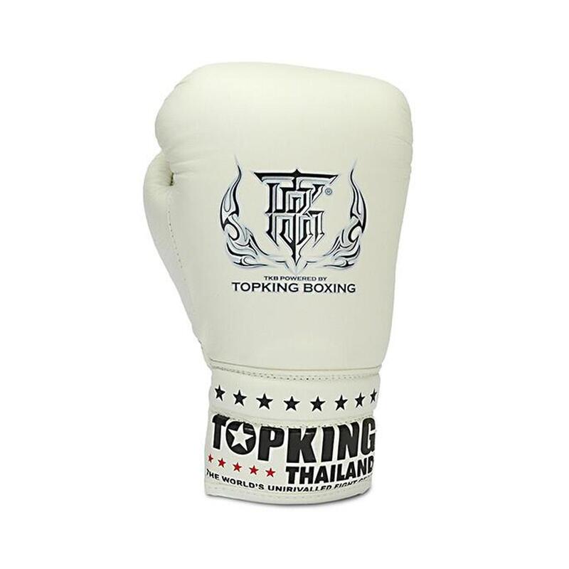 Luvas de boxe Top King Super Competition em couro branco