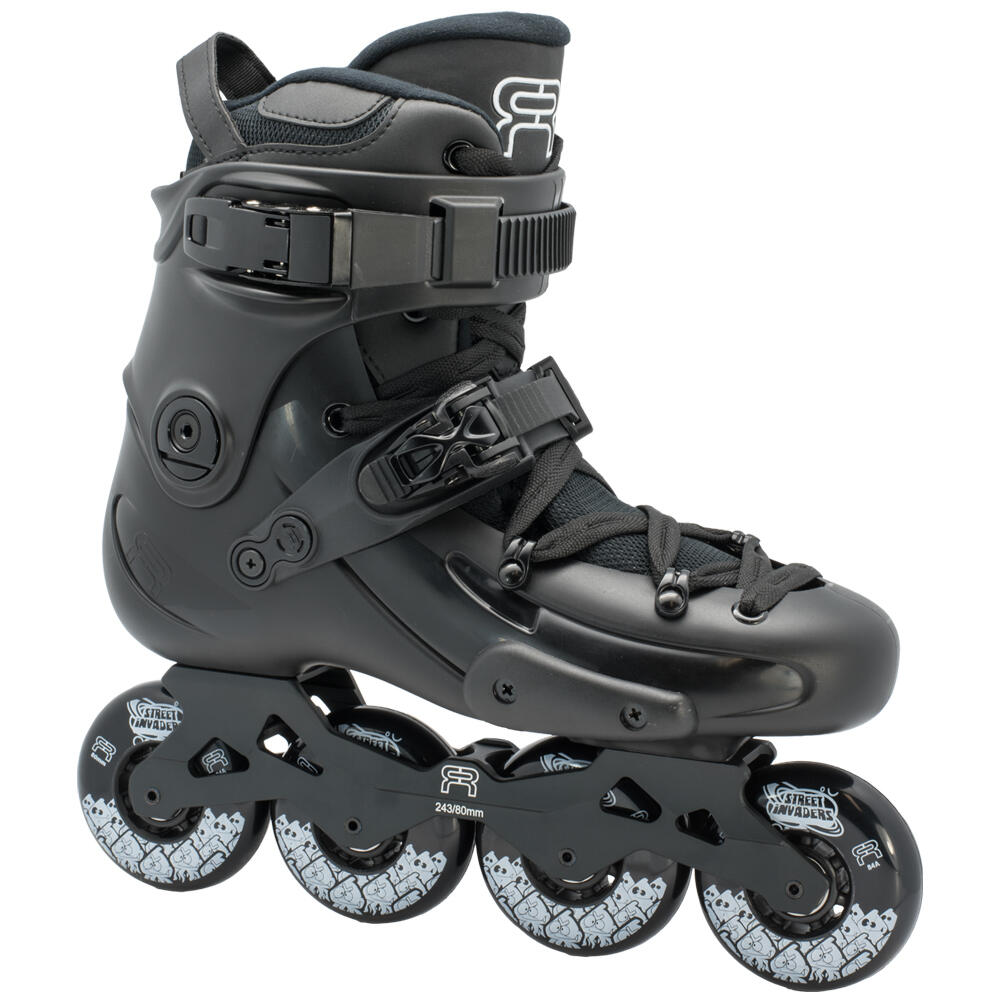 FR SKATES FR 1 80 UNISEX INLINE FITNESS, FREESTYLE & FREERIDE SKATES – BLACK