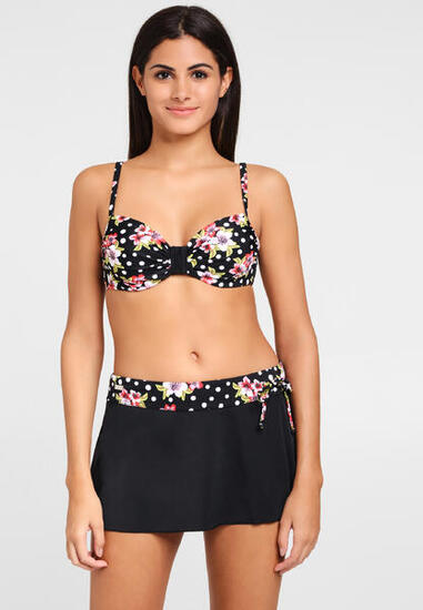 Damen LASCANA Baderock mit integrierter Bikinihose im Floraldesign