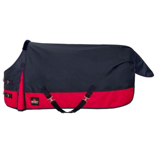 Start - Couverture D'Extérieur Pour Cheval De Paddock 2-tone 0g 600d - Couverture Cheval - Rouge - 125 Cm - Decathlon