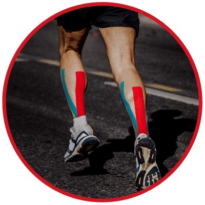 Banda Kinesio PINOTAPE® Sport - Albastru cu ancore