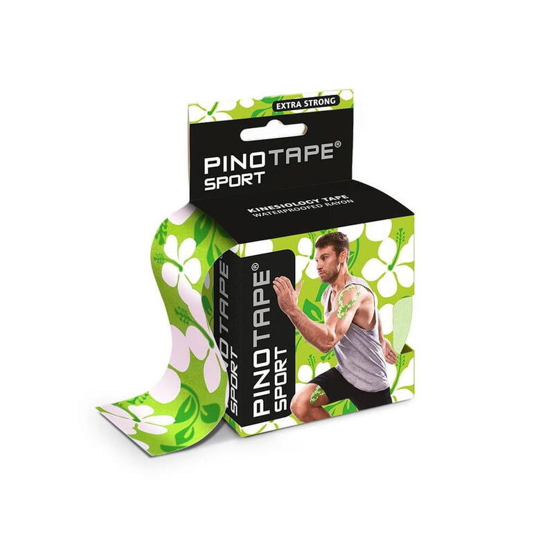 Banda Kinesio PINOTAPE® Sport - Verde cu flori