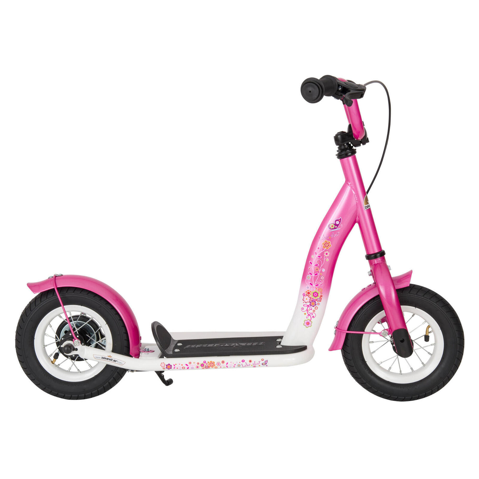 Star Scooter - Trottinette Grandes Roues 10", Pour Enfants De 5 Ans, Pneus Gonflables, Classic - Trottinette - Blanc|rose - Taille Unique - Decathlon