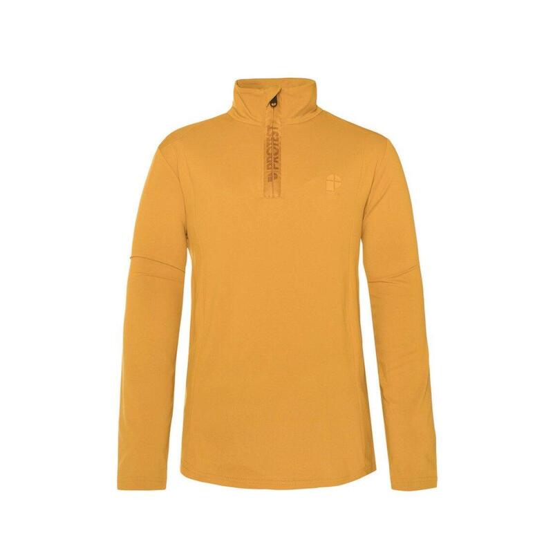 B Willowy Jr 1/4 Zip Top - Trui - 216_dark_yellow - jongens - Pisteskiën