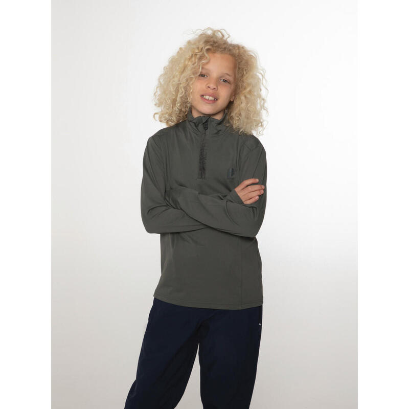 B Willowy Jr 1/4 Zip Top - Trui - 672_huntergreen - kids - Pisteskiën