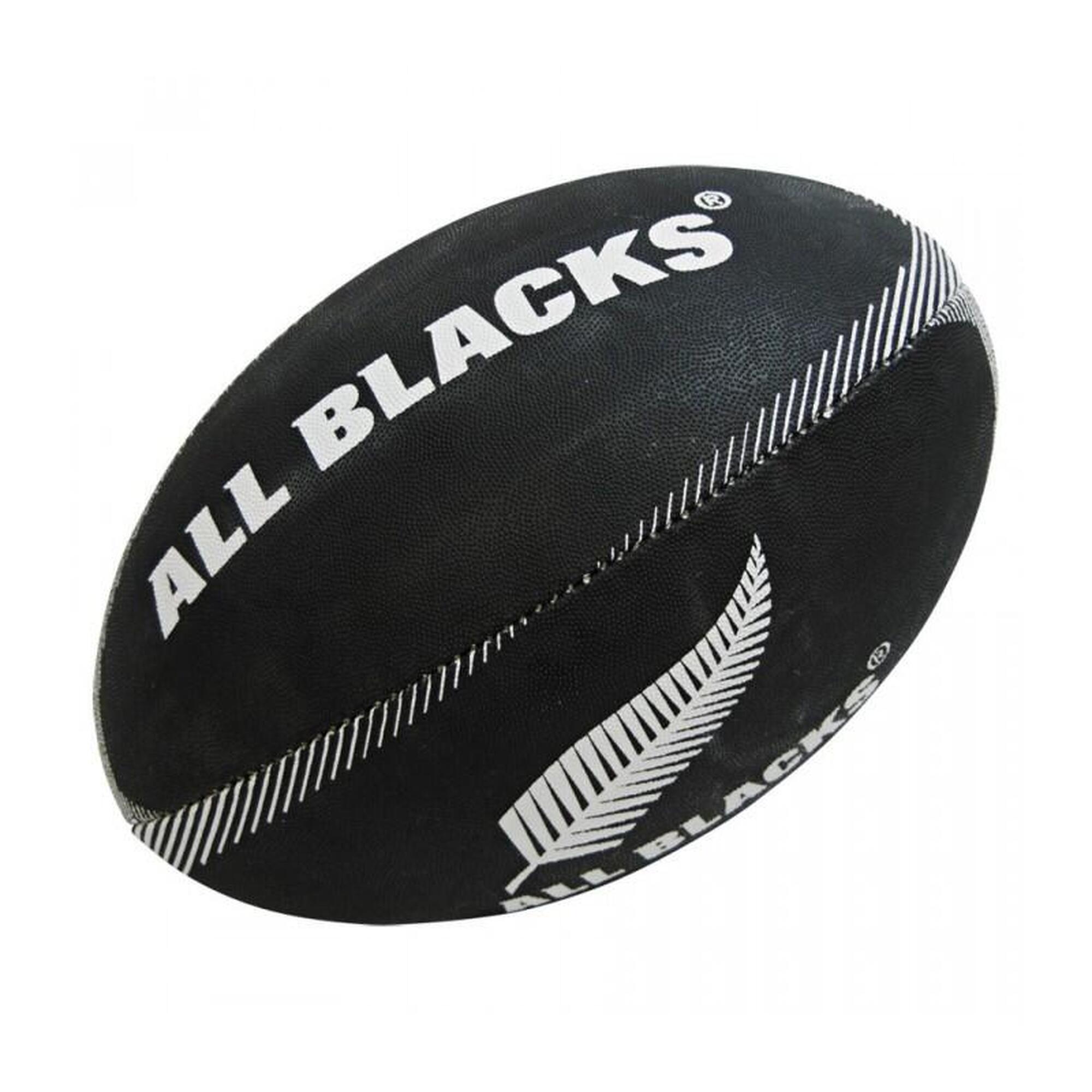 Gilbert - Ballon Rugby Supporter All Blacks - T3 - Gilbert - Ballon - Blanc|noir - 3 - Decathlon