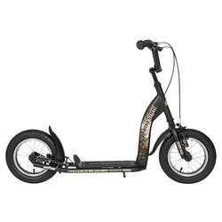 Bikestar autoped, 12 inch, Sport step, zwart