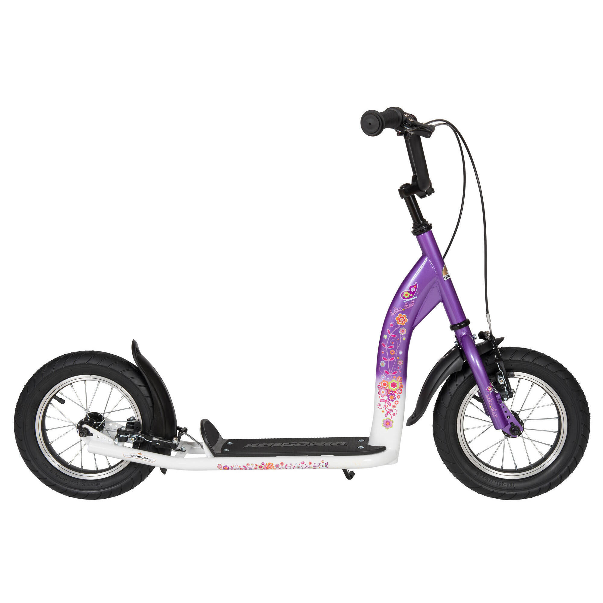 Star Scooter - Trottinette Grandes Roues 12", Pour Enfants De 8 Ans, Pneus Gonflables, Sport - Trottinette - Blanc|violet - Taille Unique - Decathlon
