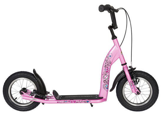 Trottinette grandes roues 12", pour enfants de 8 ans, pneus gonflables, Sport