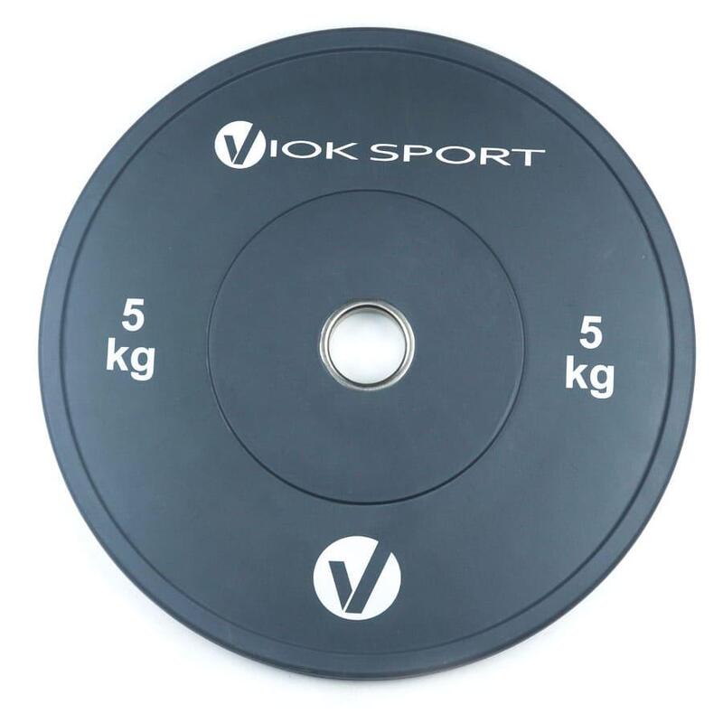 Disco bumper olímpico de halterofilia 5 kg Gris Viok Sport