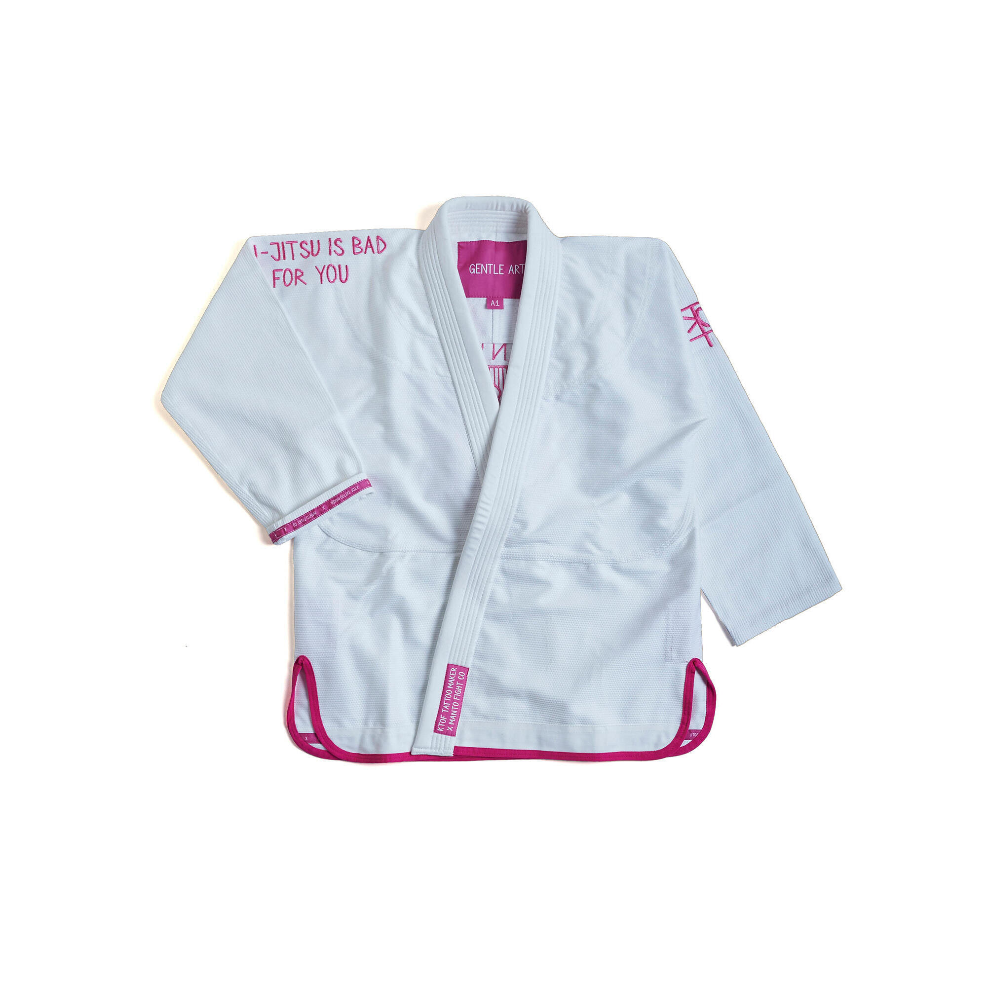 Manto - Gi Pour Cagoule Manto Pour Hommes De Jiu-jitsu Brésilien - Kimono - Blanc|rose - A3 185-195cm - Decathlon