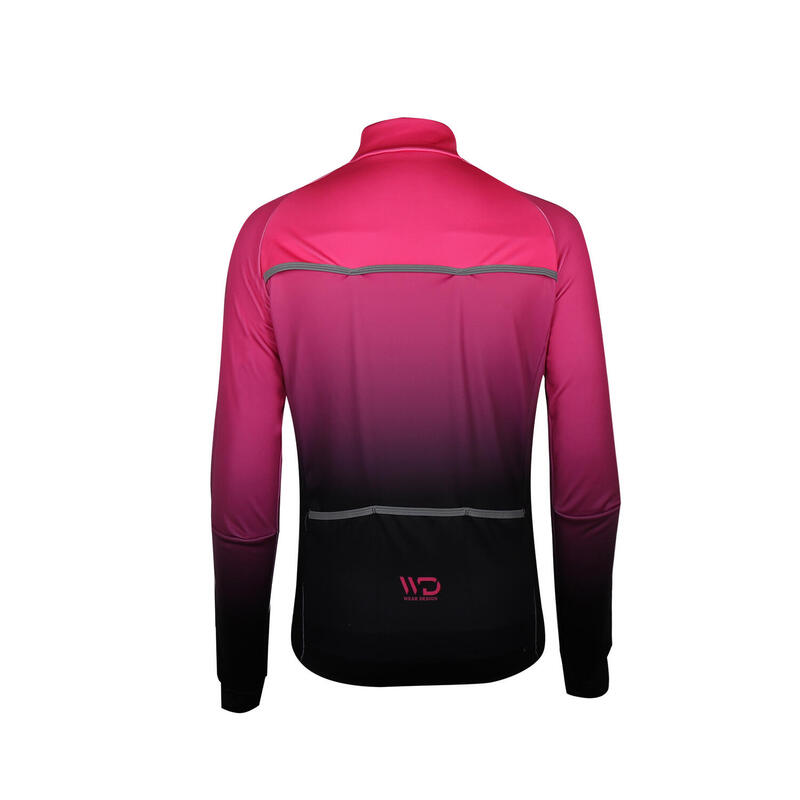 Casaco de ciclismo térmico ANTARTICA para mulher preto/rosa