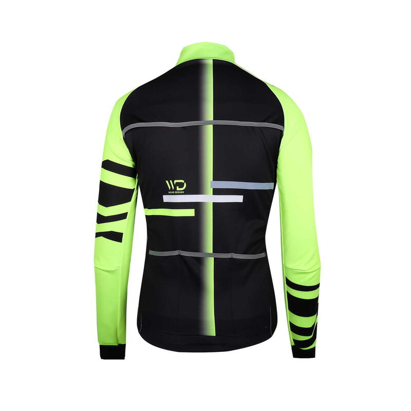 Chaqueta térmica de ciclismo LUXURY COLD para hombre negro/amarillo