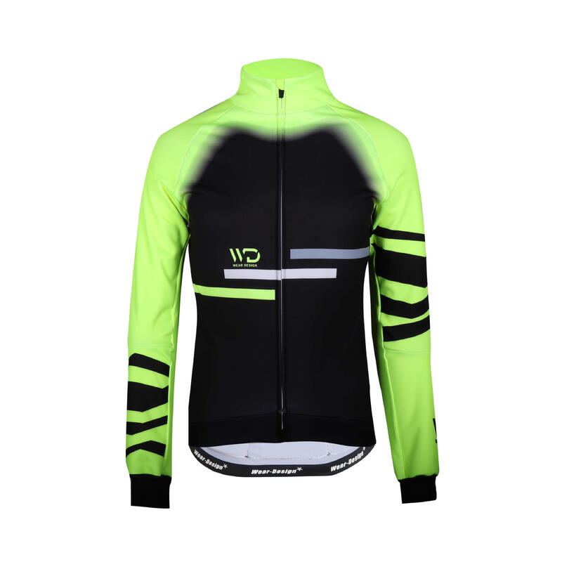 Chaqueta térmica de ciclismo LUXURY COLD para hombre negro/amarillo