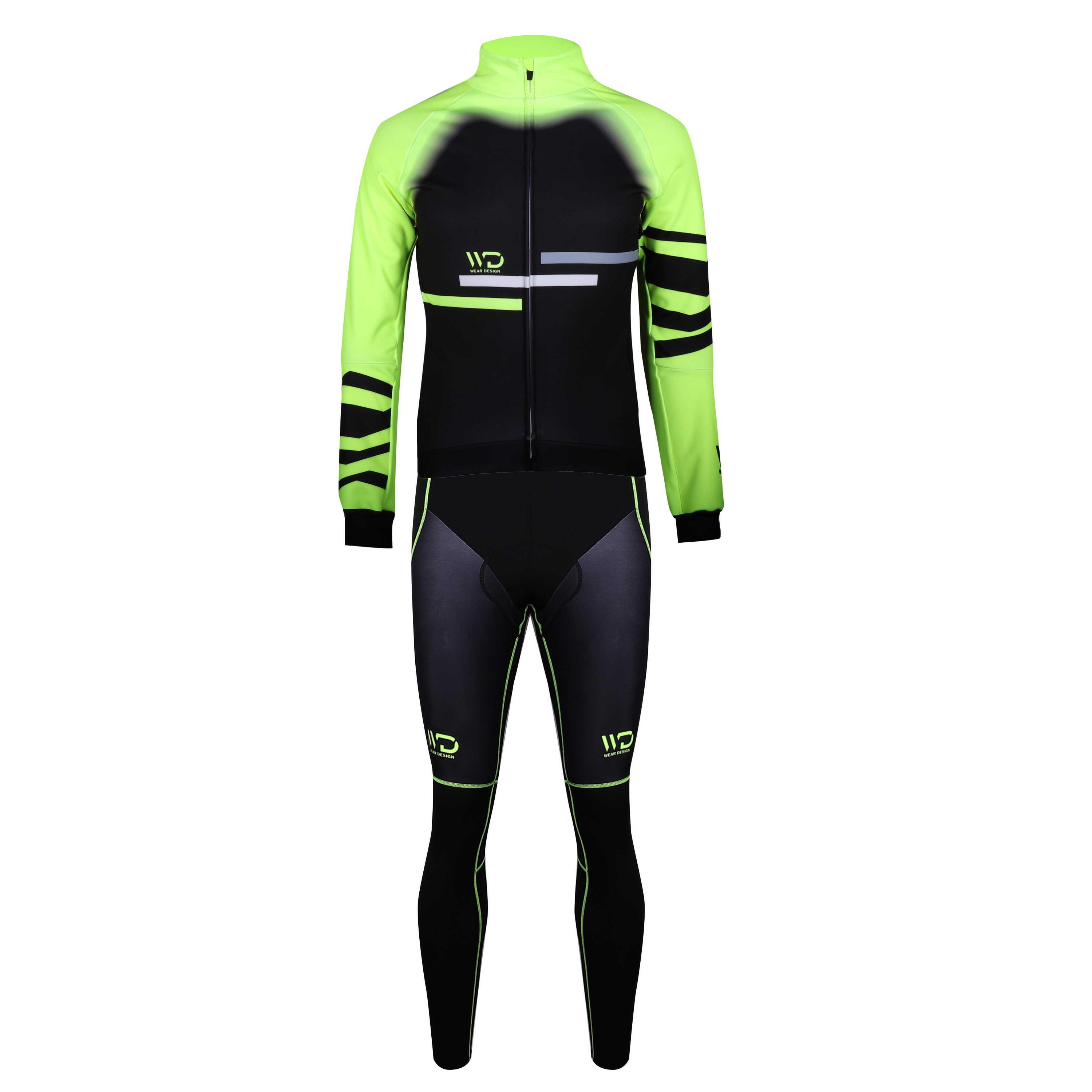 WEAR DESIGN LUXURY COLD - Heren Winterfietsbroek Zwart/Geel 5/5