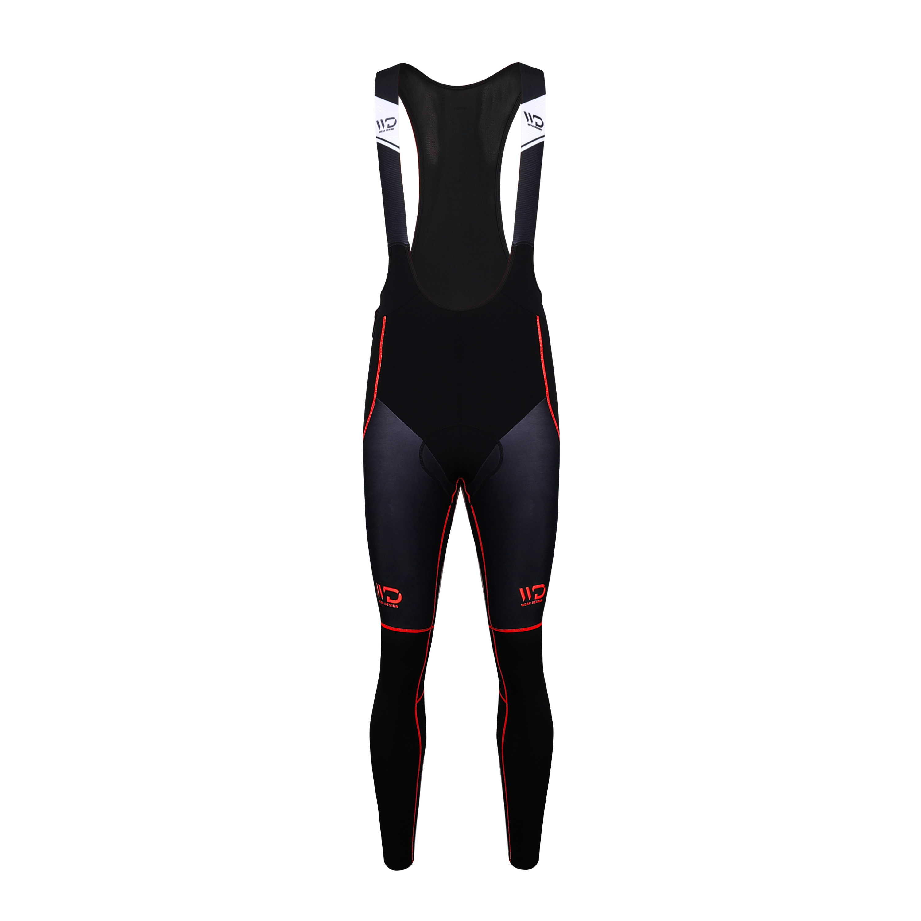 WEAR DESIGN WEAR DESIGN LUXURY COLD - Calzamaglia da ciclismo invernale da uomo nero/rosso