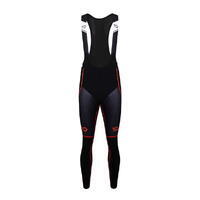 Collant vélo long homme LUXURY COLD Noir/rouge