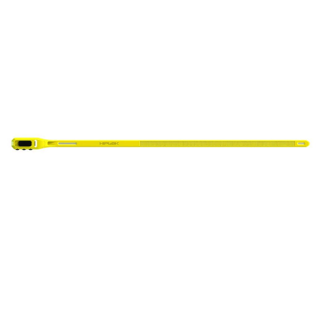 HIPLOK Z-LOK COMBO ARMOURED REUSEABLE TIE 40CM YELLOW - SINGLE