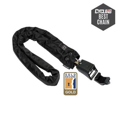 Hiplok home gold chain lock 10mm x 150cm includes wall hook (gold sold secure)