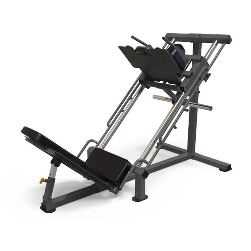 Máquina de sentadillas y prensa de piernas - discos olímpicos - soporta 200 kg