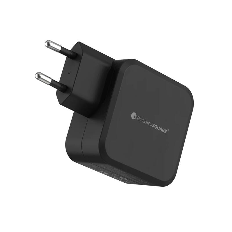 Carregador Rolling SQUARE GaN 65 W - porta USB-C e USB-A