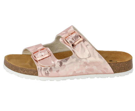 Pantolette Damen Schnallen LICO Bioline Platino