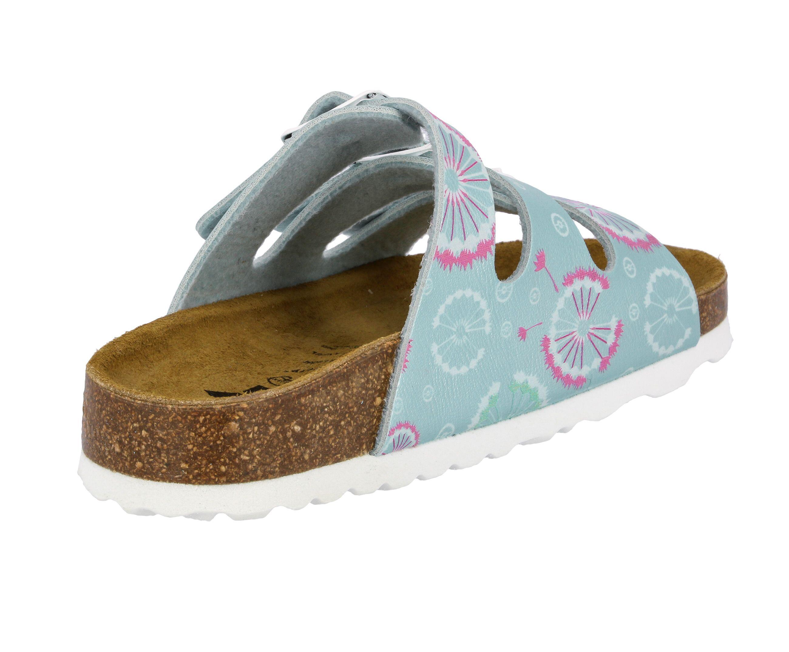 Pantolette Mädchen Schnallen LICO Bioline Flower Kids 4/6